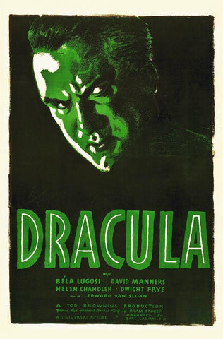 Dracula Black Ornate Wood Framed Art Print with Double Matting by Hollywood Photo Archive