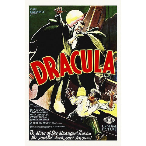 Dracula Black Modern Wood Framed Art Print with Double Matting by Hollywood Photo Archive