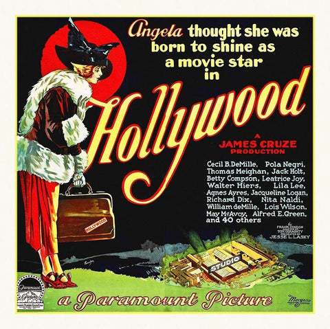 Hollywood $9,000 White Modern Wood Framed Art Print with Double Matting by Hollywood Photo Archive