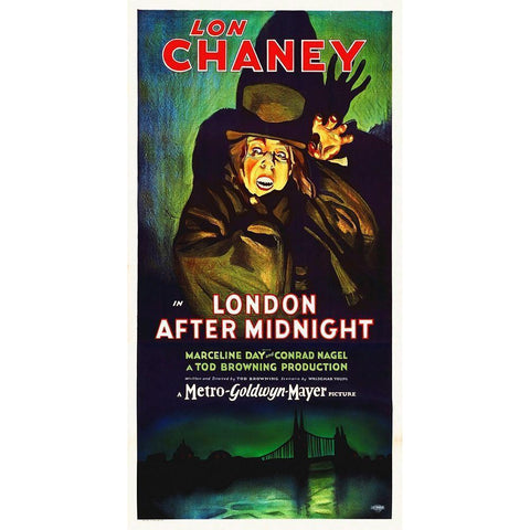 London After Midnight, 1927 Black Modern Wood Framed Art Print with Double Matting by Hollywood Photo Archive