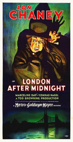 London After Midnight, 1927 Black Ornate Wood Framed Art Print with Double Matting by Hollywood Photo Archive