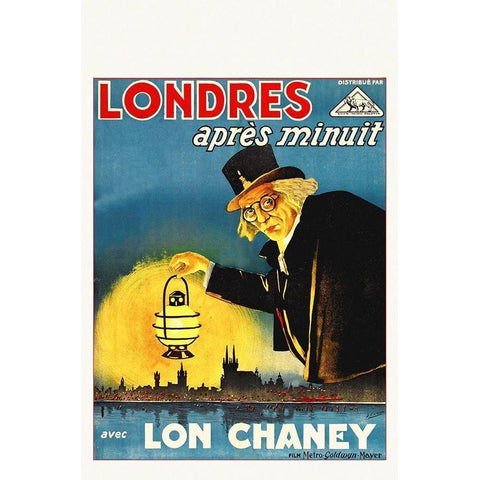 London After Midnight - Lon Chaney White Modern Wood Framed Art Print by Hollywood Photo Archive