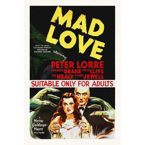 Mad Love, 1935 Black Modern Wood Framed Art Print with Double Matting by Hollywood Photo Archive