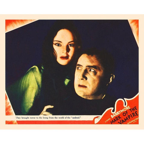 Mark of The Vampire Black Modern Wood Framed Art Print with Double Matting by Hollywood Photo Archive