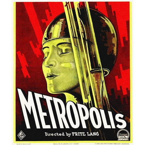 Metropolis 1927 White Modern Wood Framed Art Print by Hollywood Photo Archive