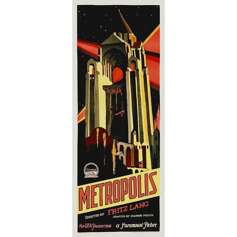 Metropolis Gold Ornate Wood Framed Art Print with Double Matting by Hollywood Photo Archive