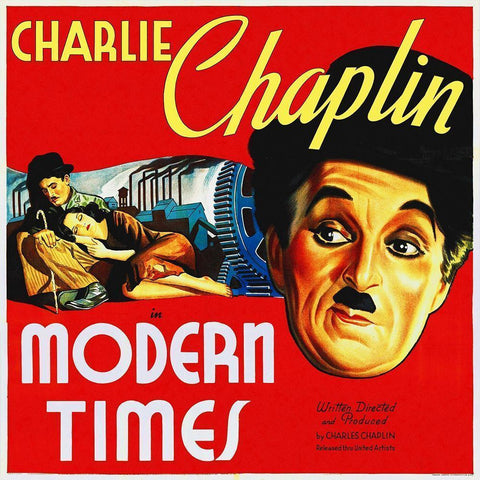 Modern Times, 1936 Gold Ornate Wood Framed Art Print with Double Matting by Hollywood Photo Archive