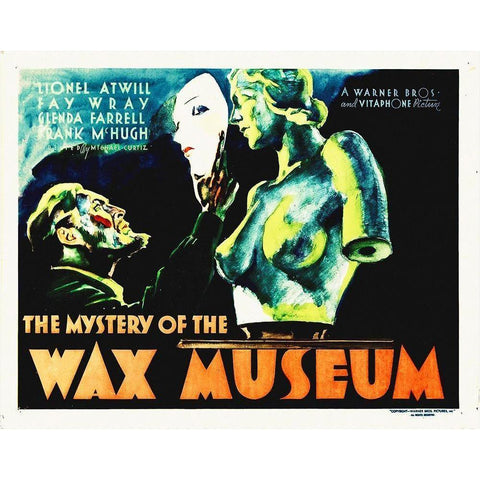 Mystery of The Wax Museum 1933 Black Modern Wood Framed Art Print with Double Matting by Hollywood Photo Archive