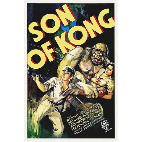 Son of Kong Black Modern Wood Framed Art Print with Double Matting by Hollywood Photo Archive