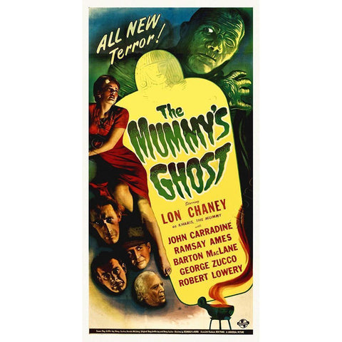 The Mummys Ghost Black Modern Wood Framed Art Print with Double Matting by Hollywood Photo Archive