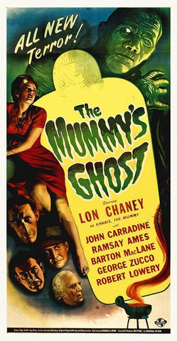 The Mummys Ghost Black Ornate Wood Framed Art Print with Double Matting by Hollywood Photo Archive