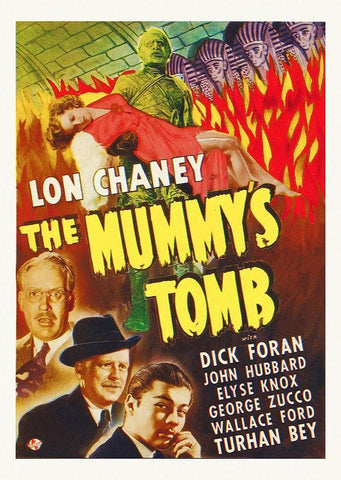 The Mummys Tomb Black Ornate Wood Framed Art Print with Double Matting by Hollywood Photo Archive