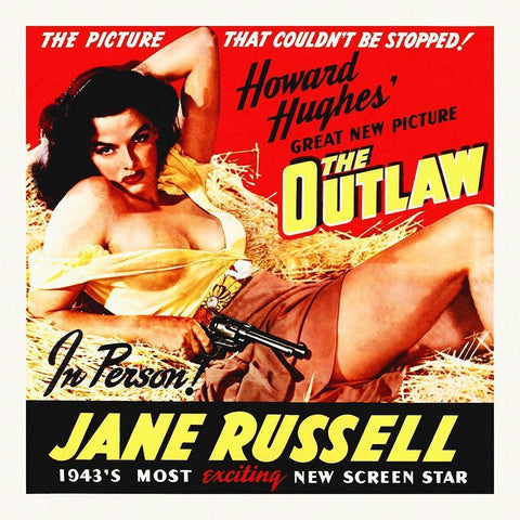 The Outlaw White Modern Wood Framed Art Print by Hollywood Photo Archive