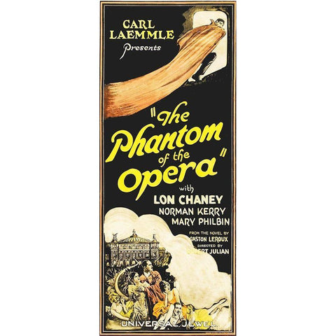 The Phantom of The Opera White Modern Wood Framed Art Print by Hollywood Photo Archive