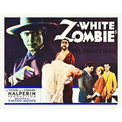 White Zombie Black Modern Wood Framed Art Print with Double Matting by Hollywood Photo Archive