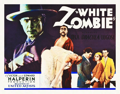 White Zombie White Modern Wood Framed Art Print with Double Matting by Hollywood Photo Archive