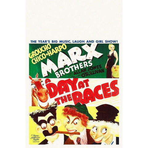 Marx Brothers - A Day at the Races 02 Black Modern Wood Framed Art Print with Double Matting by Hollywood Photo Archive