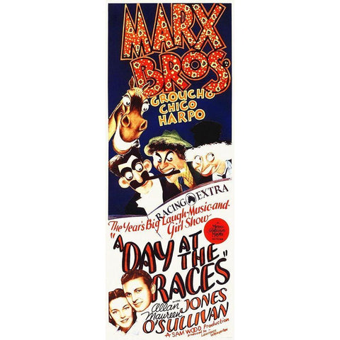 Marx Brothers - A Day at the Races 05 White Modern Wood Framed Art Print by Hollywood Photo Archive