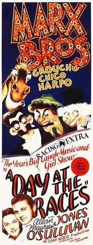 Marx Brothers - A Day at the Races 05 Black Ornate Wood Framed Art Print with Double Matting by Hollywood Photo Archive