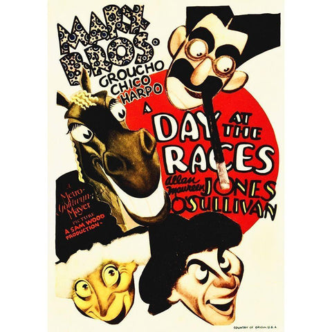 Marx Brothers - A Day at the Races 06 Gold Ornate Wood Framed Art Print with Double Matting by Hollywood Photo Archive