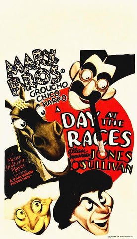 Marx Brothers - A Day at the Races 08 Black Ornate Wood Framed Art Print with Double Matting by Hollywood Photo Archive