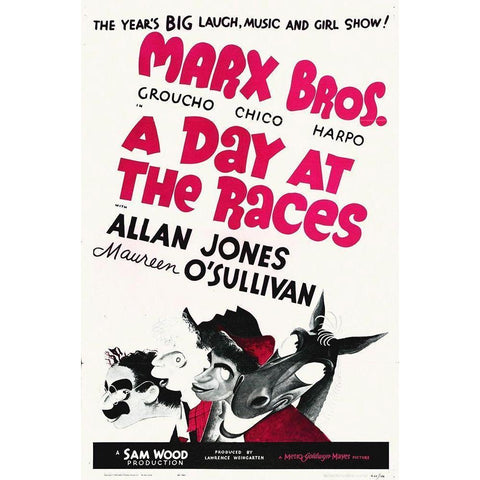 Marx Brothers - A Day at the Races 09 Black Modern Wood Framed Art Print with Double Matting by Hollywood Photo Archive