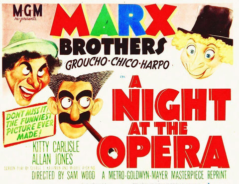 Marx Brothers - A Night at the Opera 05 Black Ornate Wood Framed Art Print with Double Matting by Hollywood Photo Archive