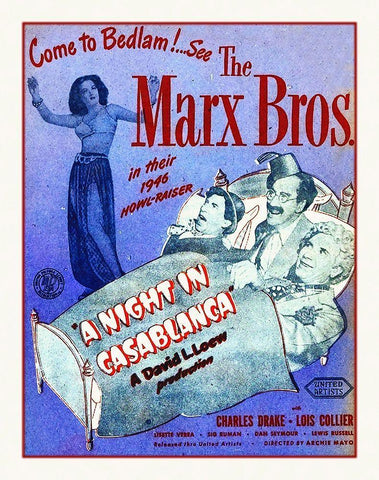 Marx Brothers - A Night in Casablanca 01 White Modern Wood Framed Art Print with Double Matting by Hollywood Photo Archive