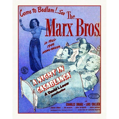 Marx Brothers - A Night in Casablanca 01 Black Modern Wood Framed Art Print by Hollywood Photo Archive