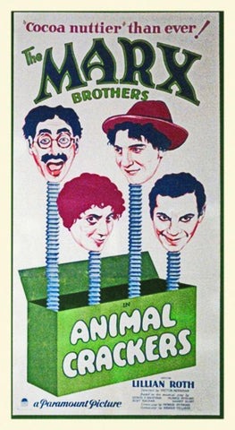 Marx Brothers - Animal Crackers 01 Black Ornate Wood Framed Art Print with Double Matting by Hollywood Photo Archive