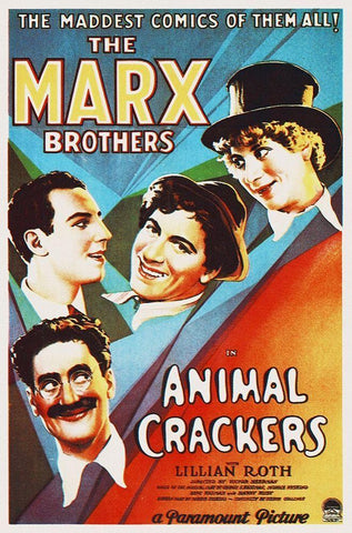 Marx Brothers - Animal Crackers 02 White Modern Wood Framed Art Print with Double Matting by Hollywood Photo Archive