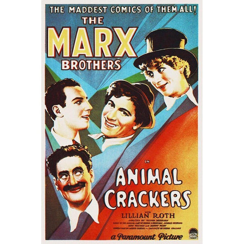 Marx Brothers - Animal Crackers 02 Black Modern Wood Framed Art Print with Double Matting by Hollywood Photo Archive