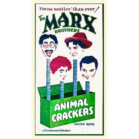 Marx Brothers - Animal Crackers 03 White Modern Wood Framed Art Print by Hollywood Photo Archive