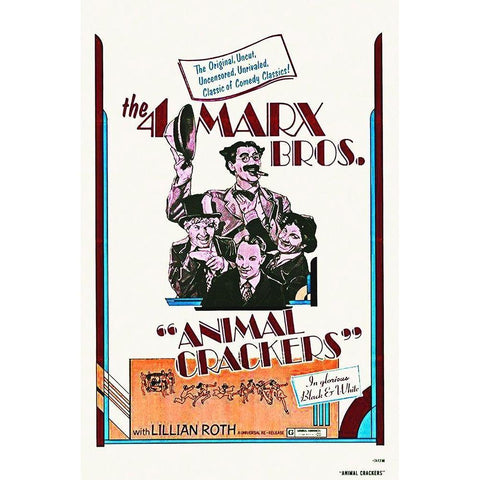 Marx Brothers - Animal Crackers 05 Gold Ornate Wood Framed Art Print with Double Matting by Hollywood Photo Archive