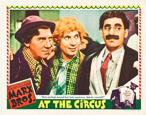 Marx Brothers - At the Circus 01 Black Ornate Wood Framed Art Print with Double Matting by Hollywood Photo Archive