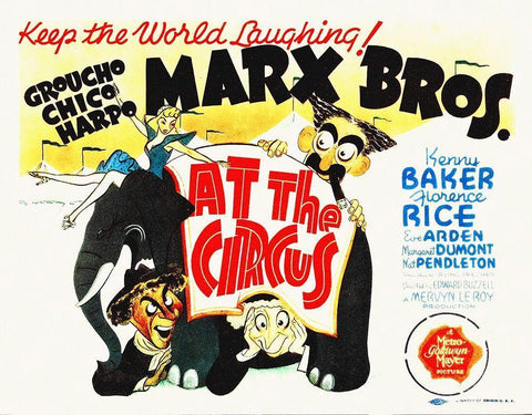 Marx Brothers - At the Circus 02 Black Ornate Wood Framed Art Print with Double Matting by Hollywood Photo Archive