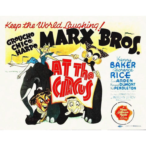 Marx Brothers - At the Circus 02 Black Modern Wood Framed Art Print with Double Matting by Hollywood Photo Archive