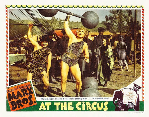 Marx Brothers - At the Circus 05 Black Ornate Wood Framed Art Print with Double Matting by Hollywood Photo Archive