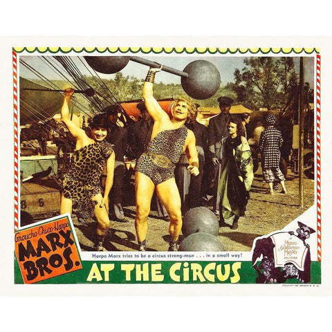 Marx Brothers - At the Circus 05 White Modern Wood Framed Art Print by Hollywood Photo Archive