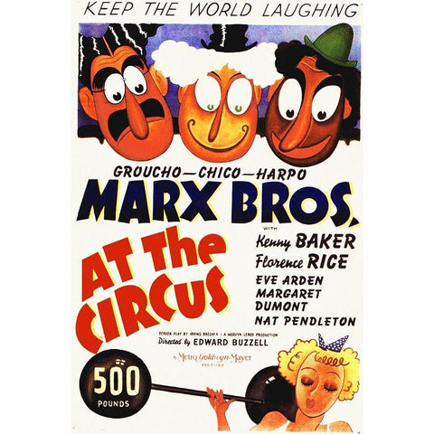 Marx Brothers - At the Circus 06 White Modern Wood Framed Art Print by Hollywood Photo Archive