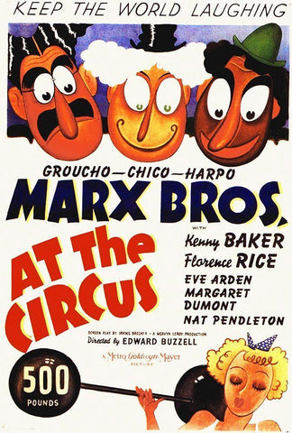 Marx Brothers - At the Circus 06 Black Ornate Wood Framed Art Print with Double Matting by Hollywood Photo Archive