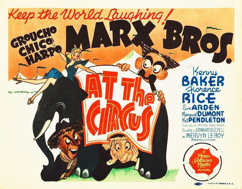 Marx Brothers - At the Circus 07 Black Ornate Wood Framed Art Print with Double Matting by Hollywood Photo Archive