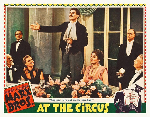 Marx Brothers - At the Circus 08 White Modern Wood Framed Art Print with Double Matting by Hollywood Photo Archive