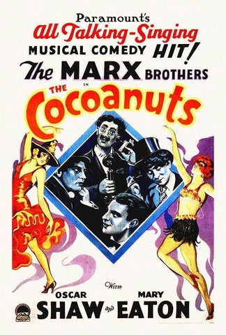 Marx Brothers - Cocoanuts 02 Black Ornate Wood Framed Art Print with Double Matting by Hollywood Photo Archive