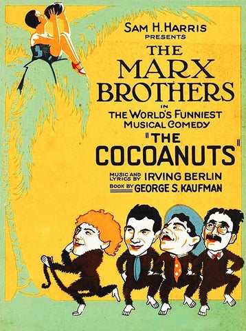 Marx Brothers - Cocoanuts 03 White Modern Wood Framed Art Print with Double Matting by Hollywood Photo Archive