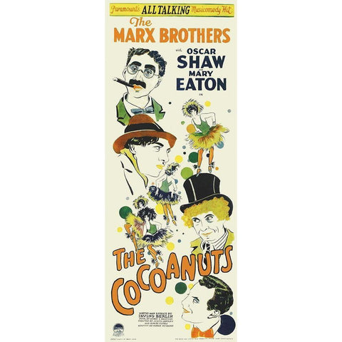 Marx Brothers - Cocoanuts 04 White Modern Wood Framed Art Print by Hollywood Photo Archive