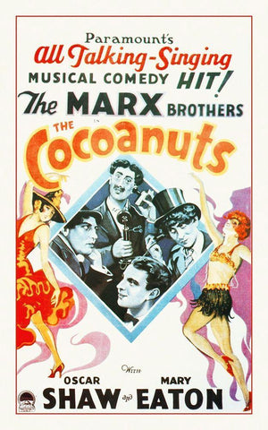 Marx Brothers - Cocoanuts 05 White Modern Wood Framed Art Print with Double Matting by Hollywood Photo Archive