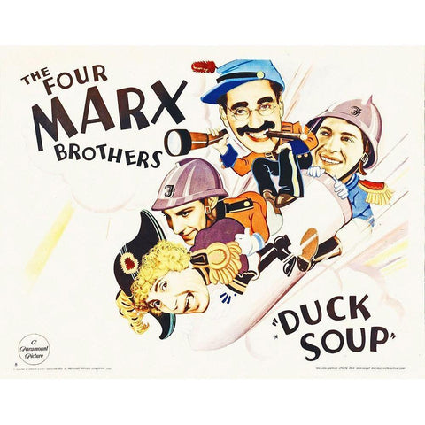 Marx Brothers - Duck Soup 04 Gold Ornate Wood Framed Art Print with Double Matting by Hollywood Photo Archive