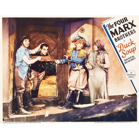 Marx Brothers - Duck Soup 05 Black Modern Wood Framed Art Print with Double Matting by Hollywood Photo Archive