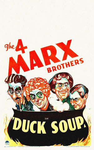 Marx Brothers - Duck Soup 07 White Modern Wood Framed Art Print with Double Matting by Hollywood Photo Archive